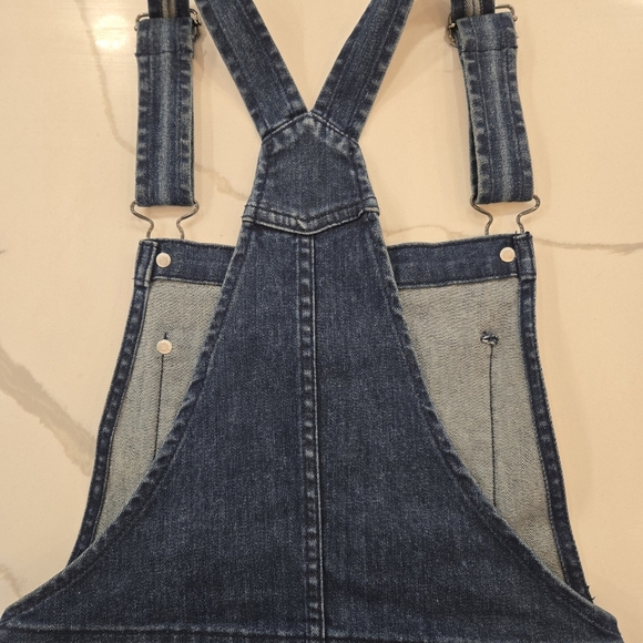 H&M Coachella Collection Slim Stretch Flare Leg Denim Jumsuit Overalls Size 6 - Picture 7 of 13